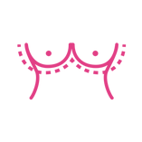 Breast augmentation surgery icon